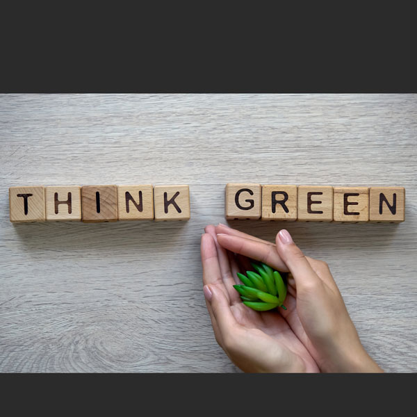 Think Green with two hands