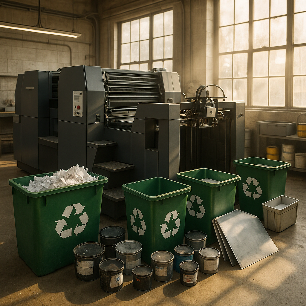 Waste Recycling and Green Earth Logo