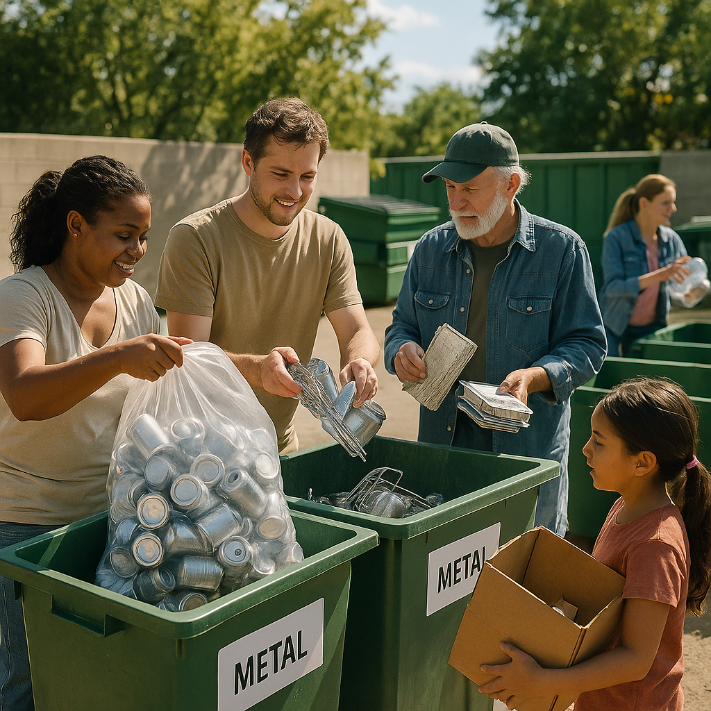 Waste Recycling and Green Earth Logo