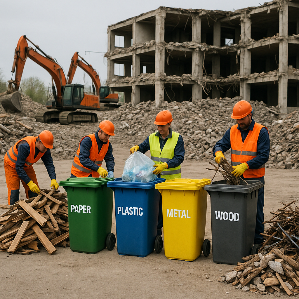 Waste Recycling and Green Earth Logo