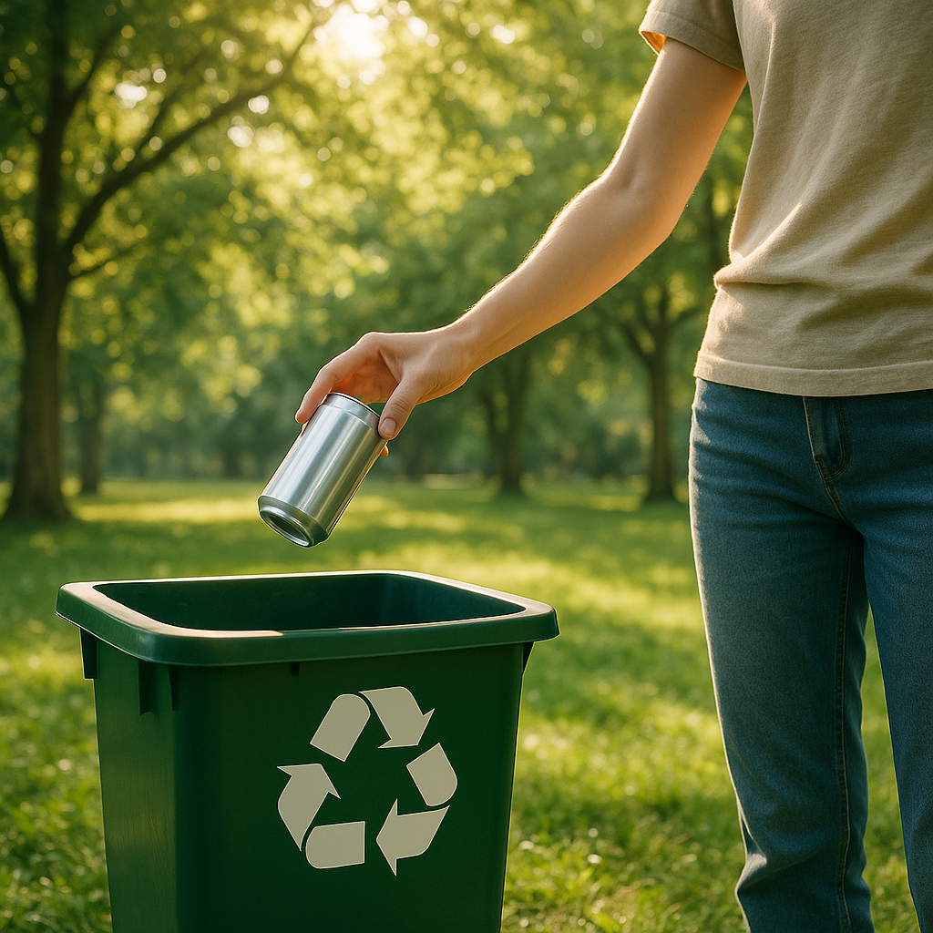 Waste Recycling and Green Earth Logo