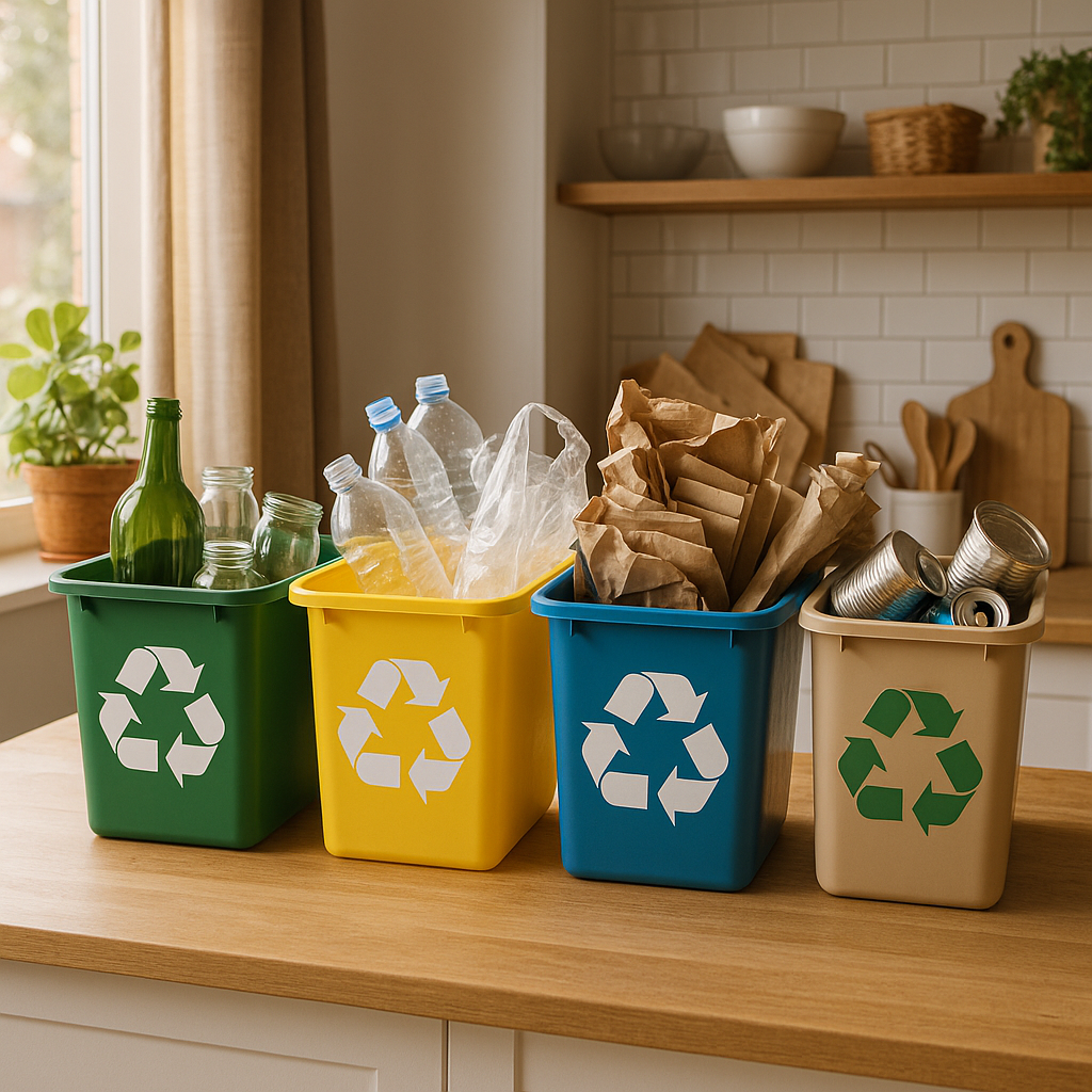 Waste Recycling and Green Earth Logo