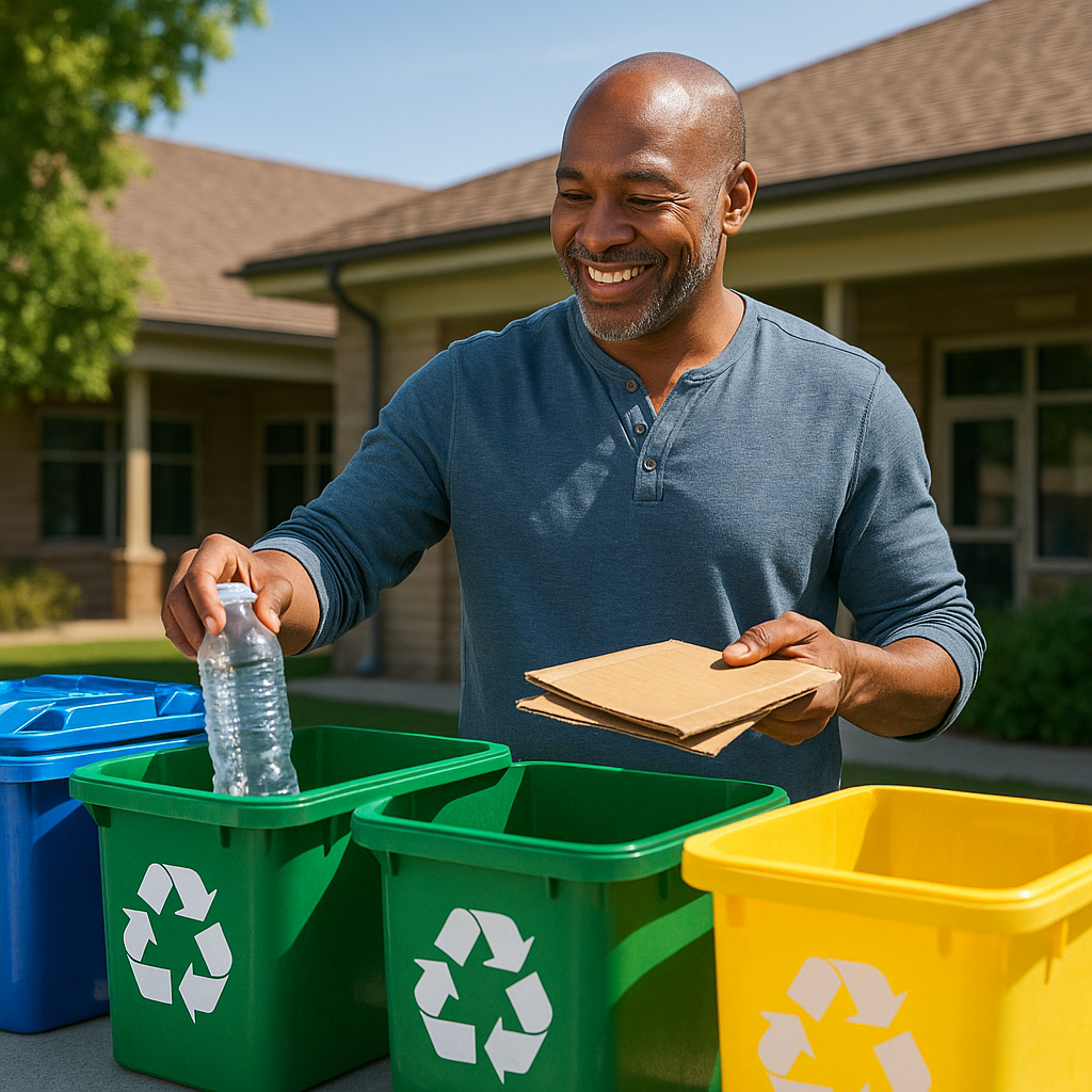 Waste Recycling and Green Earth Logo