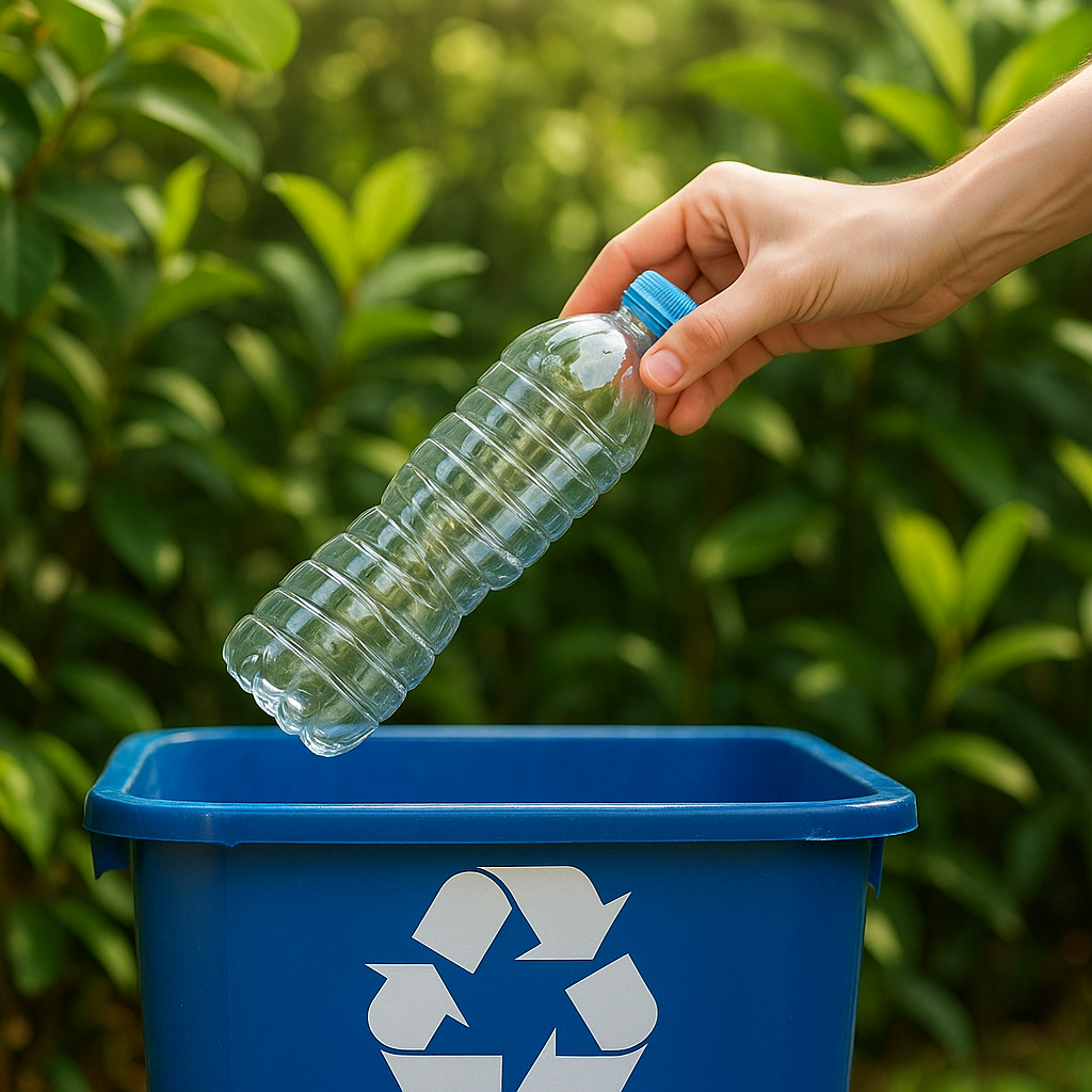 Waste Recycling and Green Earth Logo
