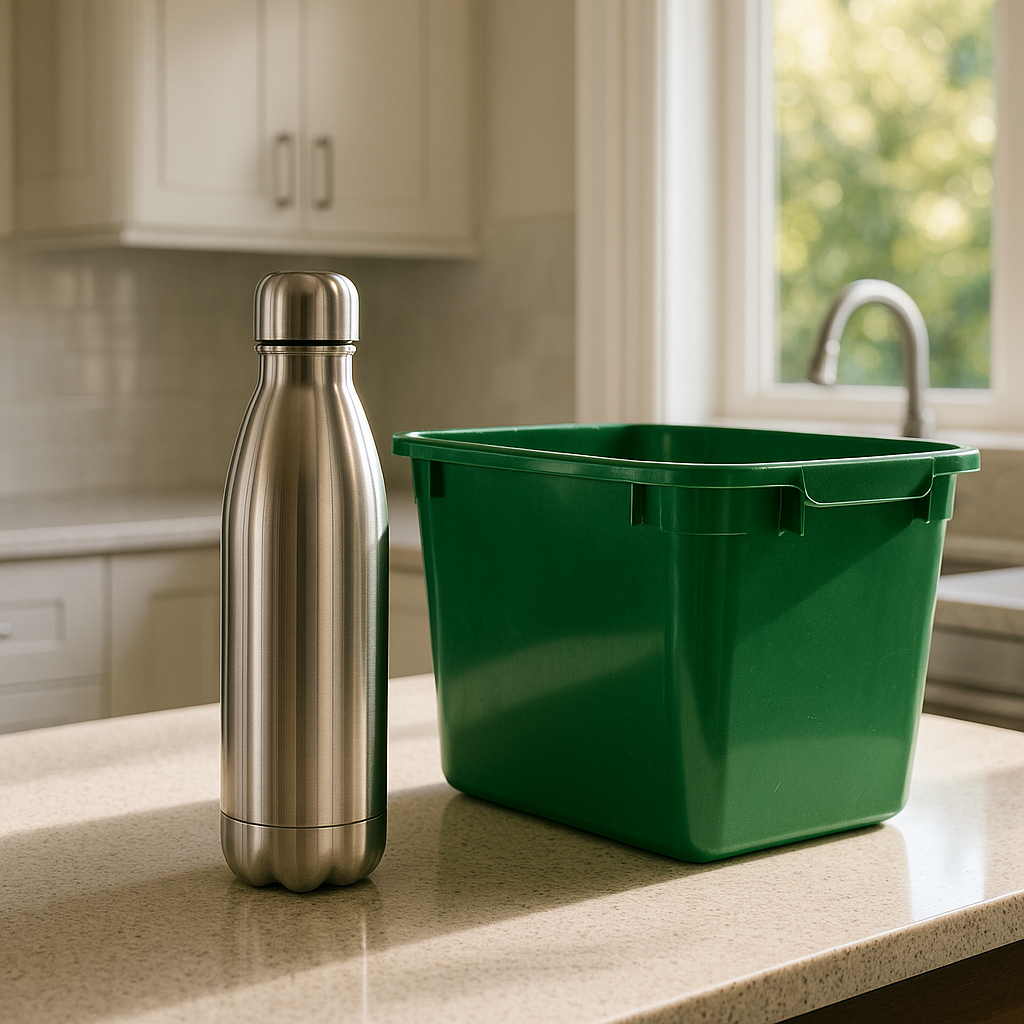 Waste Recycling and Green Earth Logo
