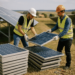 E‑waste and demolition waste are mixed at a waste recycling site in Dallas, TX