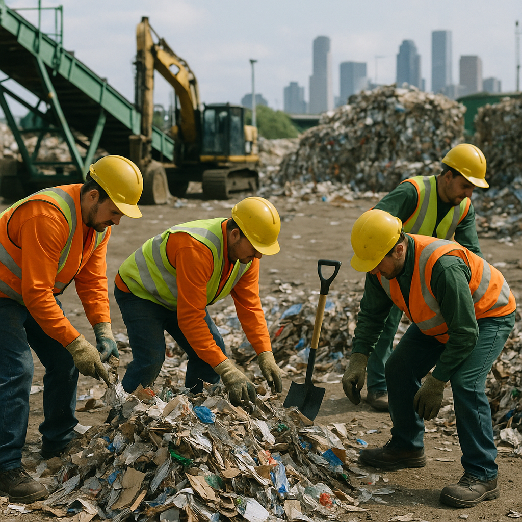 Waste Recycling and Green Earth Logo