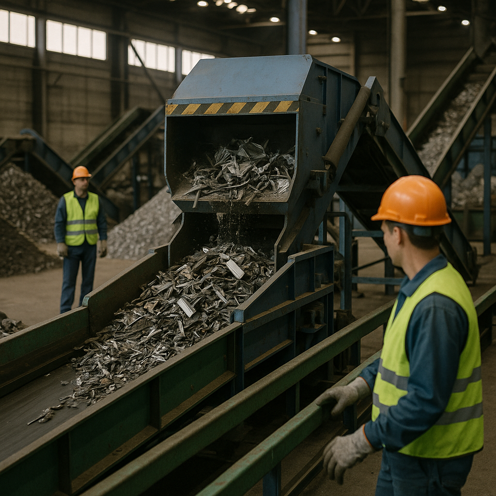 Waste Recycling and Green Earth Logo