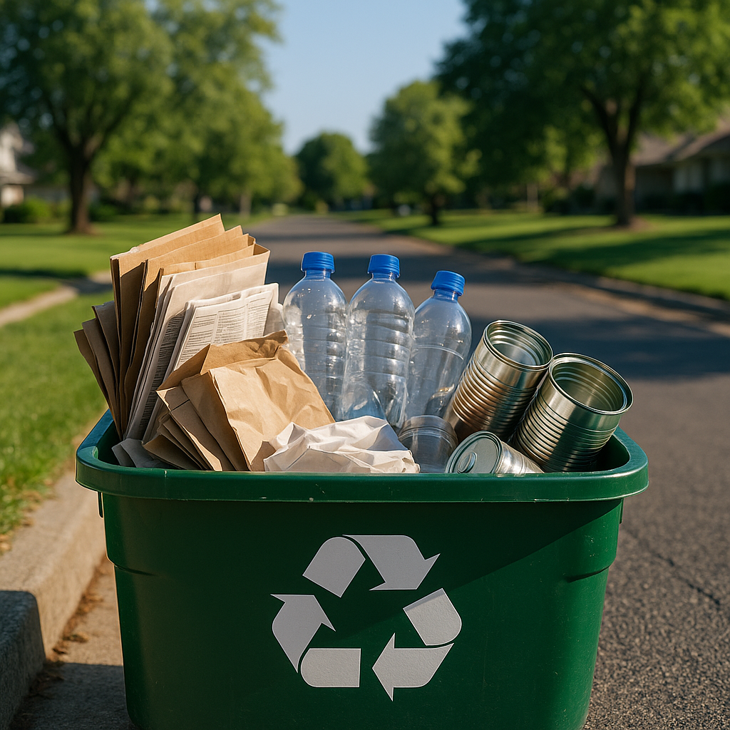 Waste Recycling and Green Earth Logo