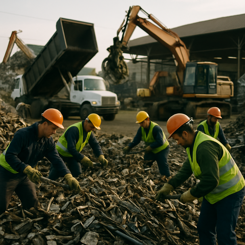 Waste Recycling and Green Earth Logo