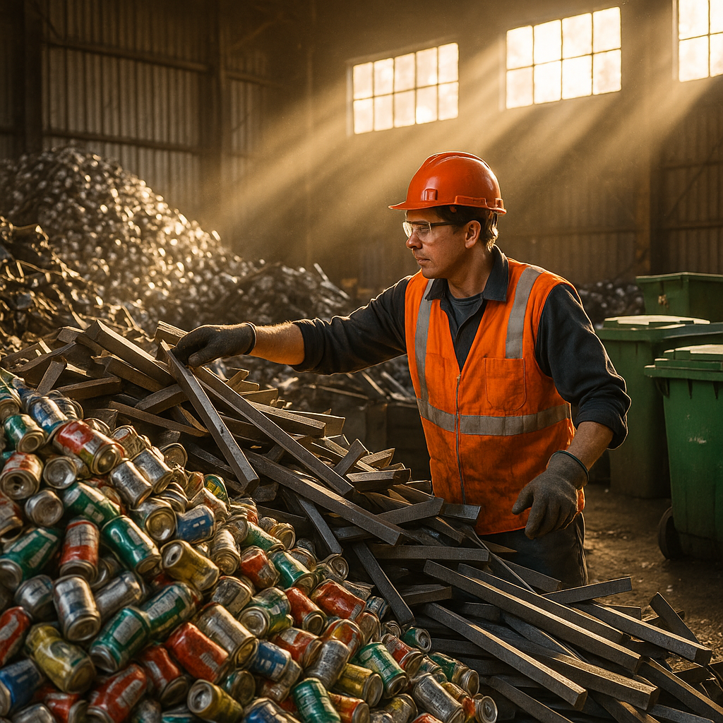 Waste Recycling and Green Earth Logo