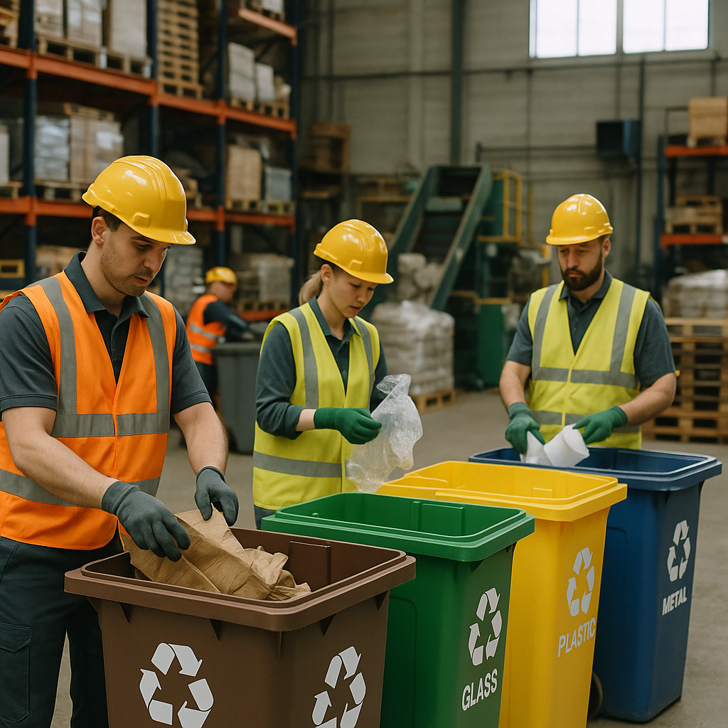 Waste Recycling and Green Earth Logo