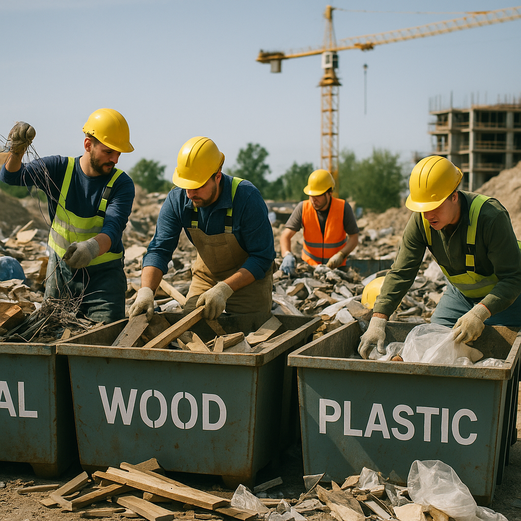 Waste Recycling and Green Earth Logo