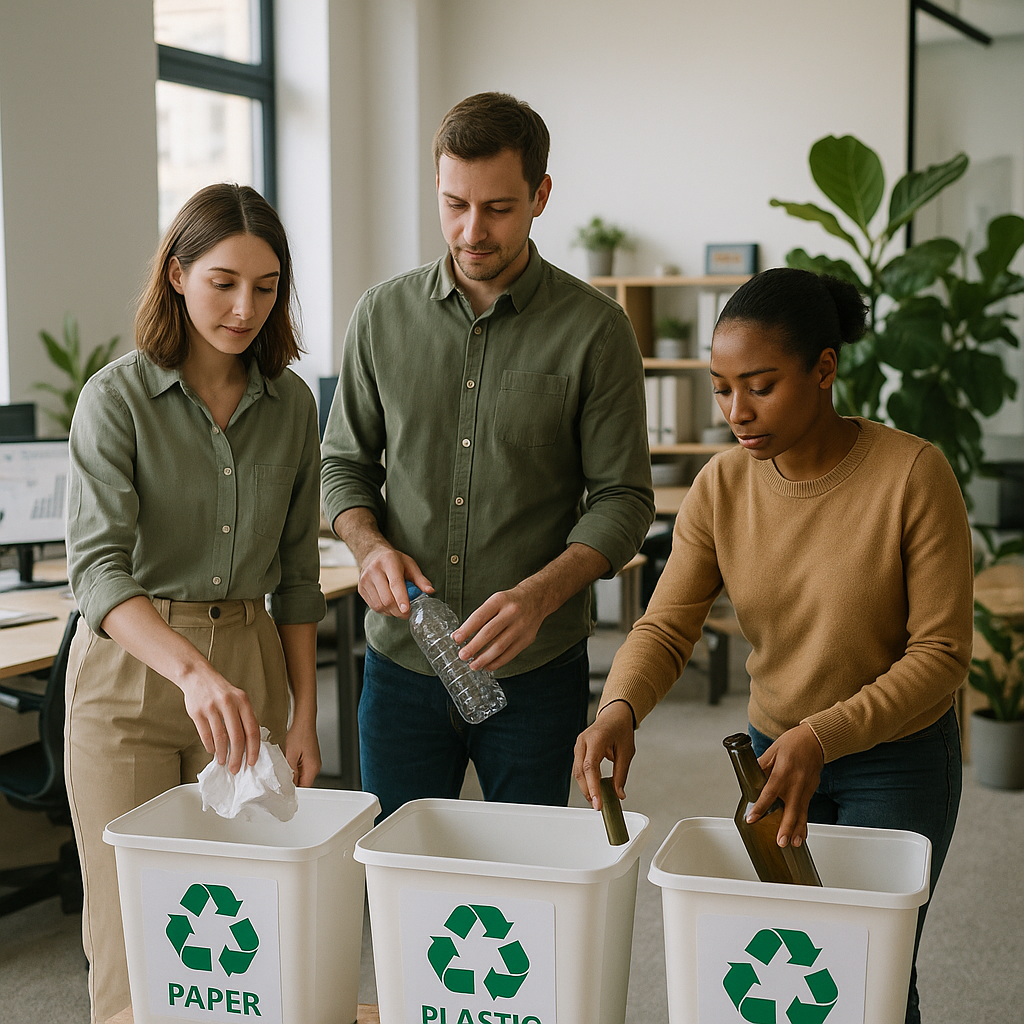 Waste Recycling and Green Earth Logo