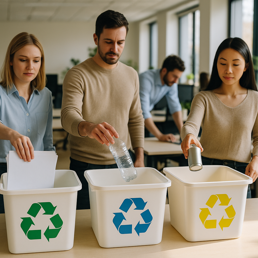 Waste Recycling and Green Earth Logo