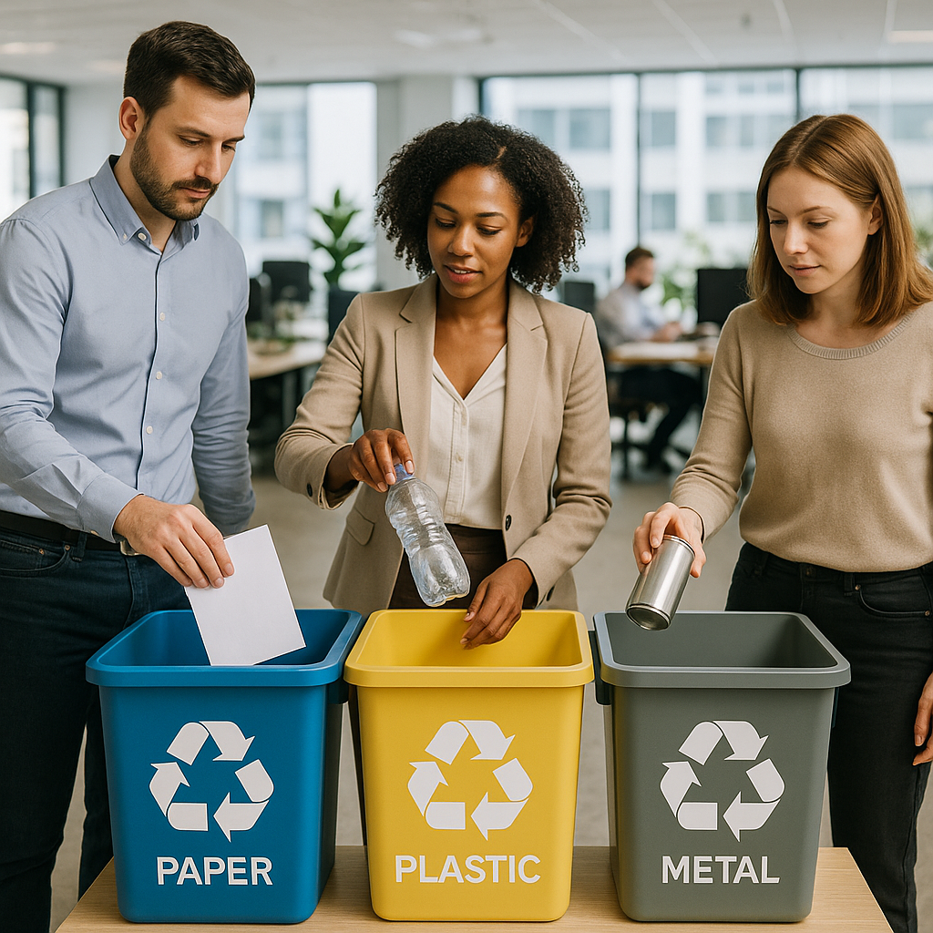 Waste Recycling and Green Earth Logo