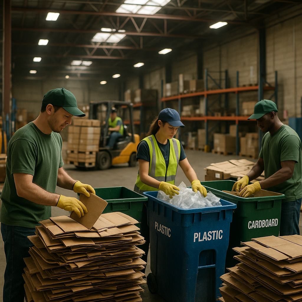 Waste Recycling and Green Earth Logo