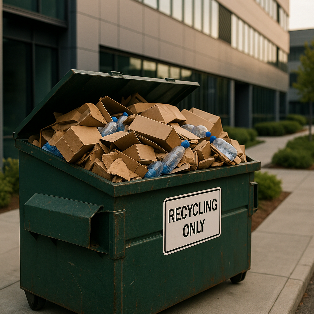 Waste Recycling and Green Earth Logo