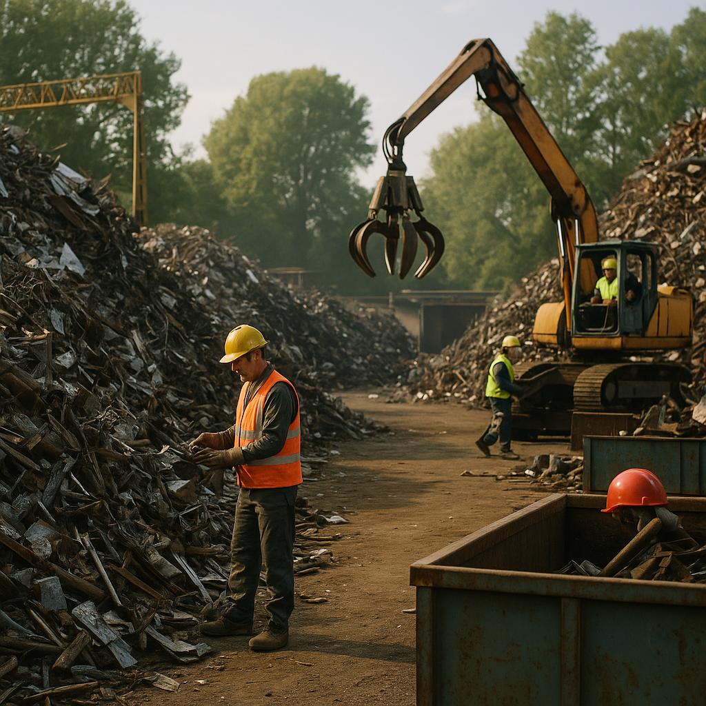Waste Recycling and Green Earth Logo