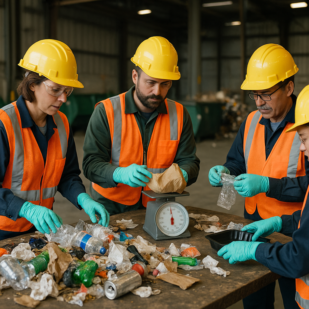Waste Recycling and Green Earth Logo