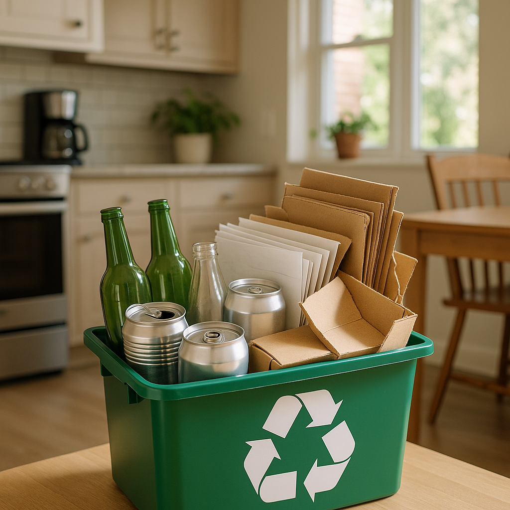 Waste Recycling and Green Earth Logo