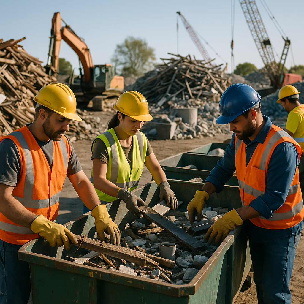 Waste Recycling and Green Earth Logo