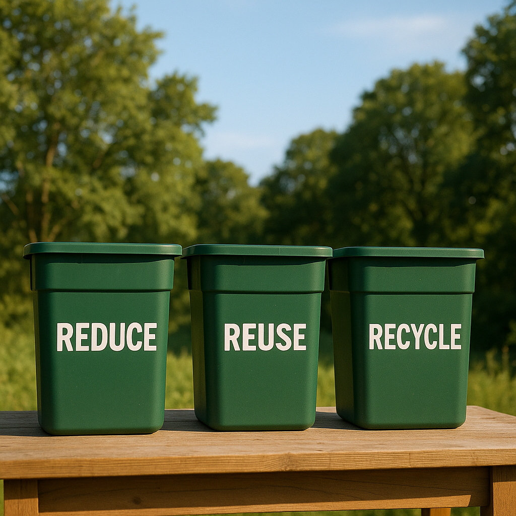 Waste Recycling and Green Earth Logo
