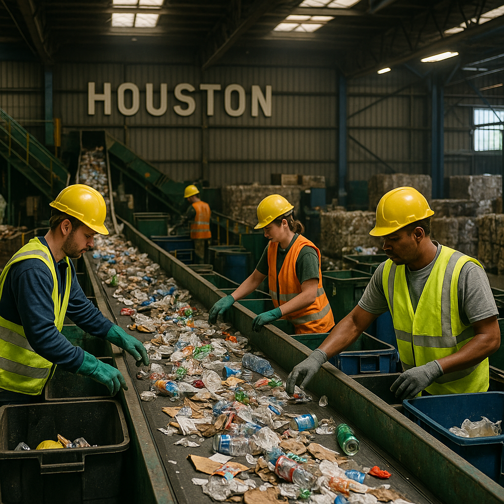 Waste Recycling and Green Earth Logo