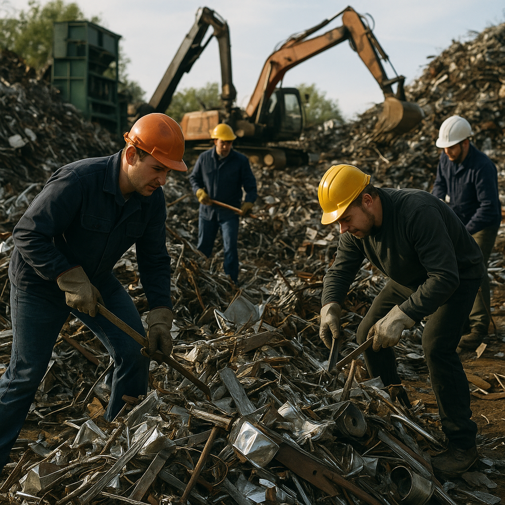 Waste Recycling and Green Earth Logo