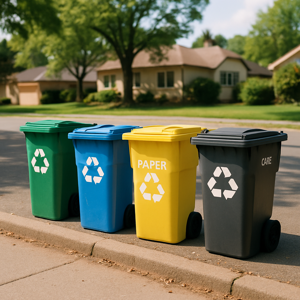 Waste Recycling and Green Earth Logo