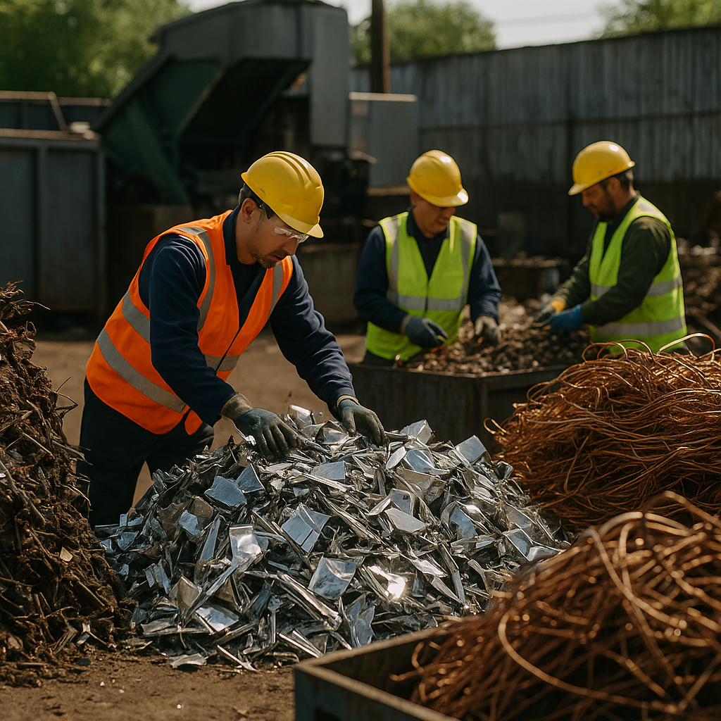 Waste Recycling and Green Earth Logo