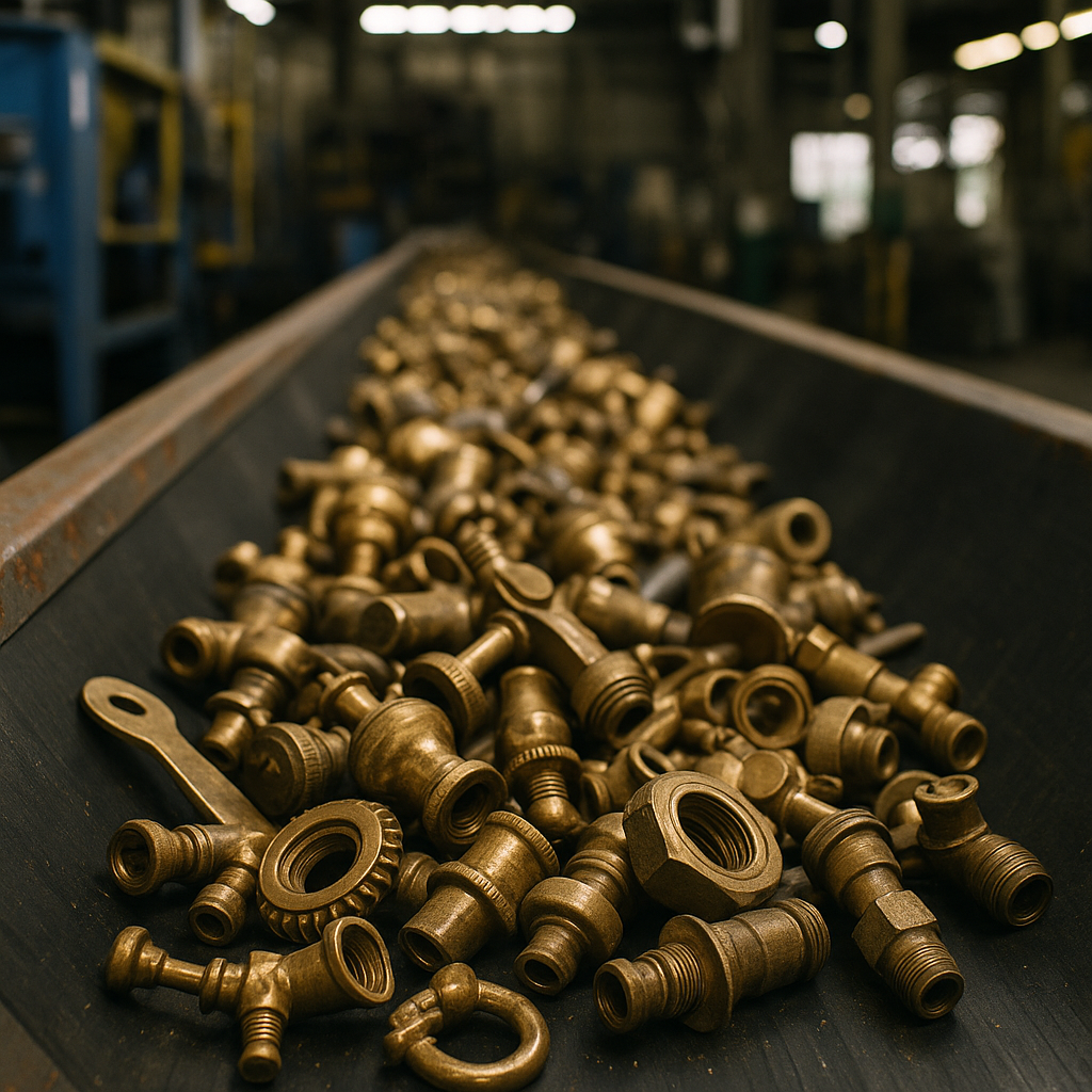 E‑waste and demolition waste are mixed at a waste recycling site in Dallas, TX