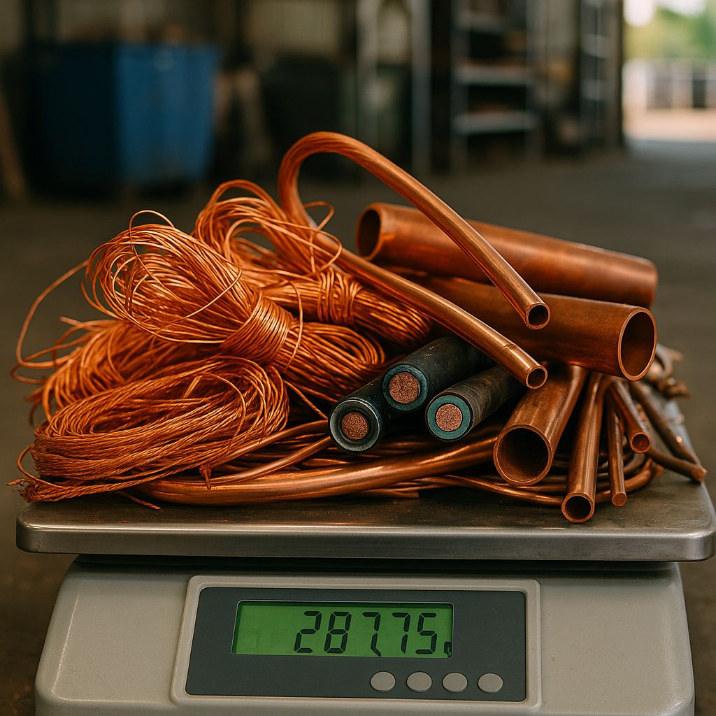 E‑waste and demolition waste are mixed at a waste recycling site in Dallas, TX