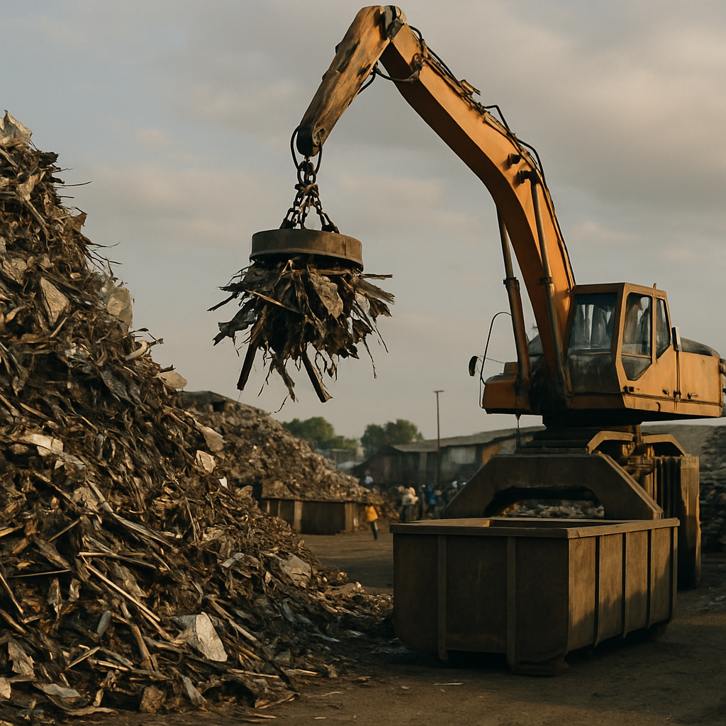 Waste Recycling and Green Earth Logo