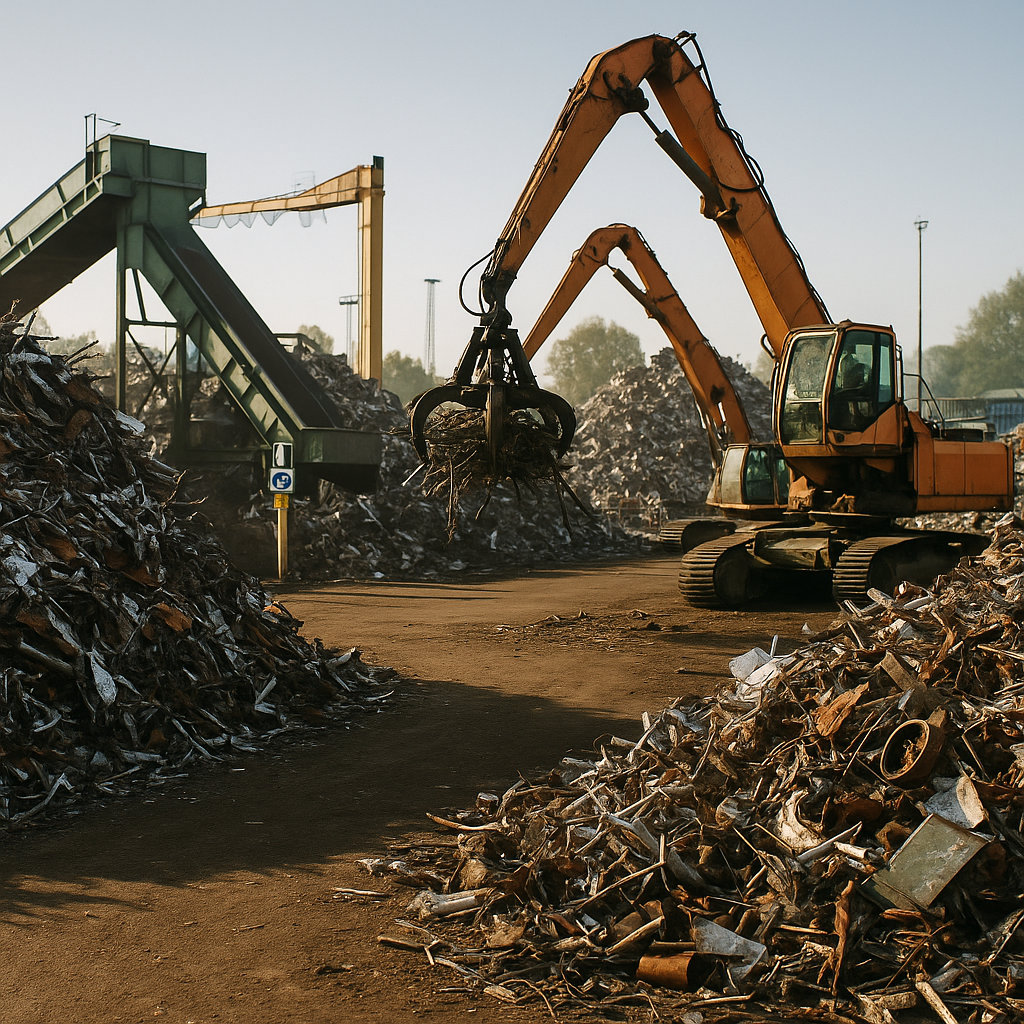 Waste Recycling and Green Earth Logo