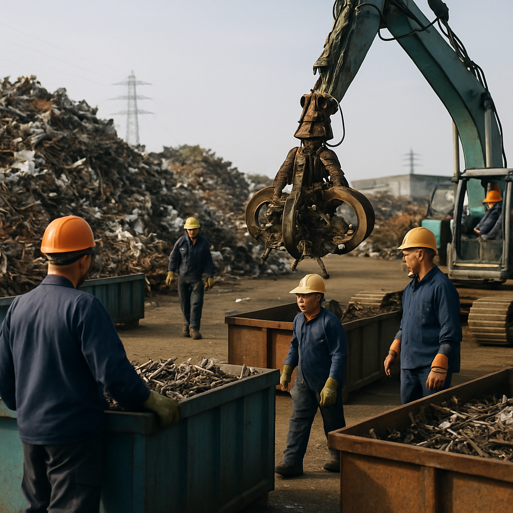Waste Recycling and Green Earth Logo