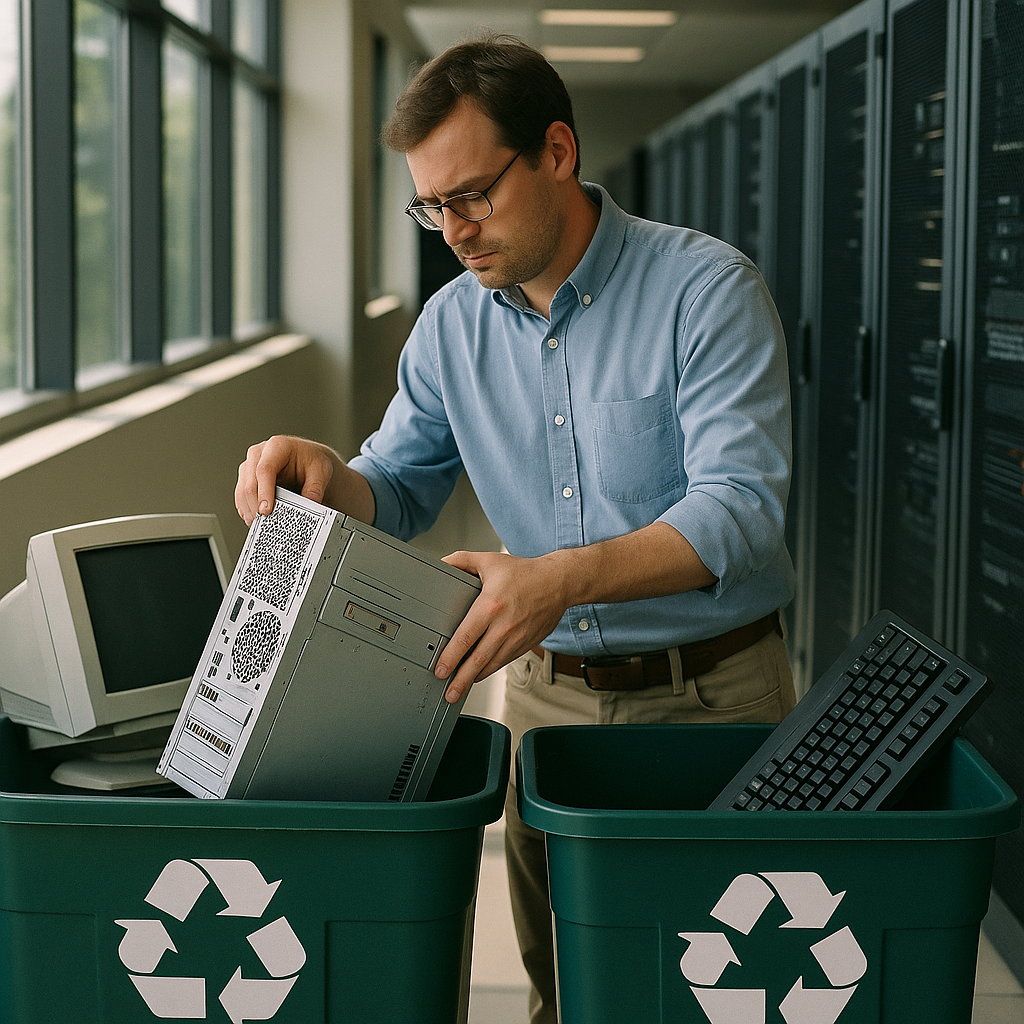 Waste Recycling and Green Earth Logo