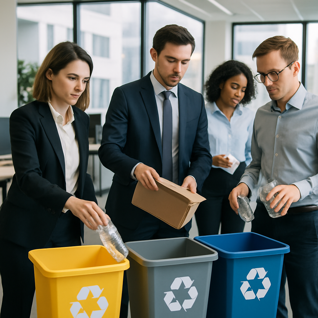 Waste Recycling and Green Earth Logo