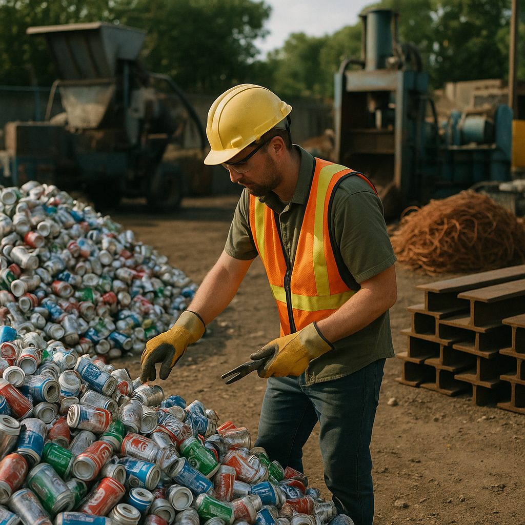 Waste Recycling and Green Earth Logo