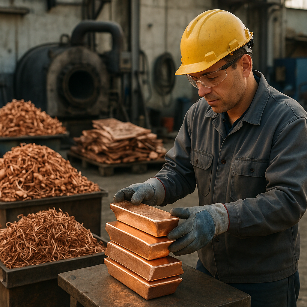 E‑waste and demolition waste are mixed at a waste recycling site in Dallas, TX