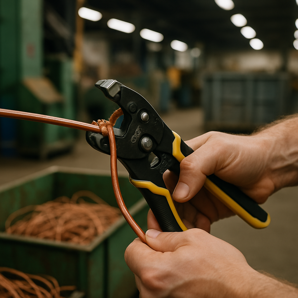 E‑waste and demolition waste are mixed at a waste recycling site in Dallas, TX