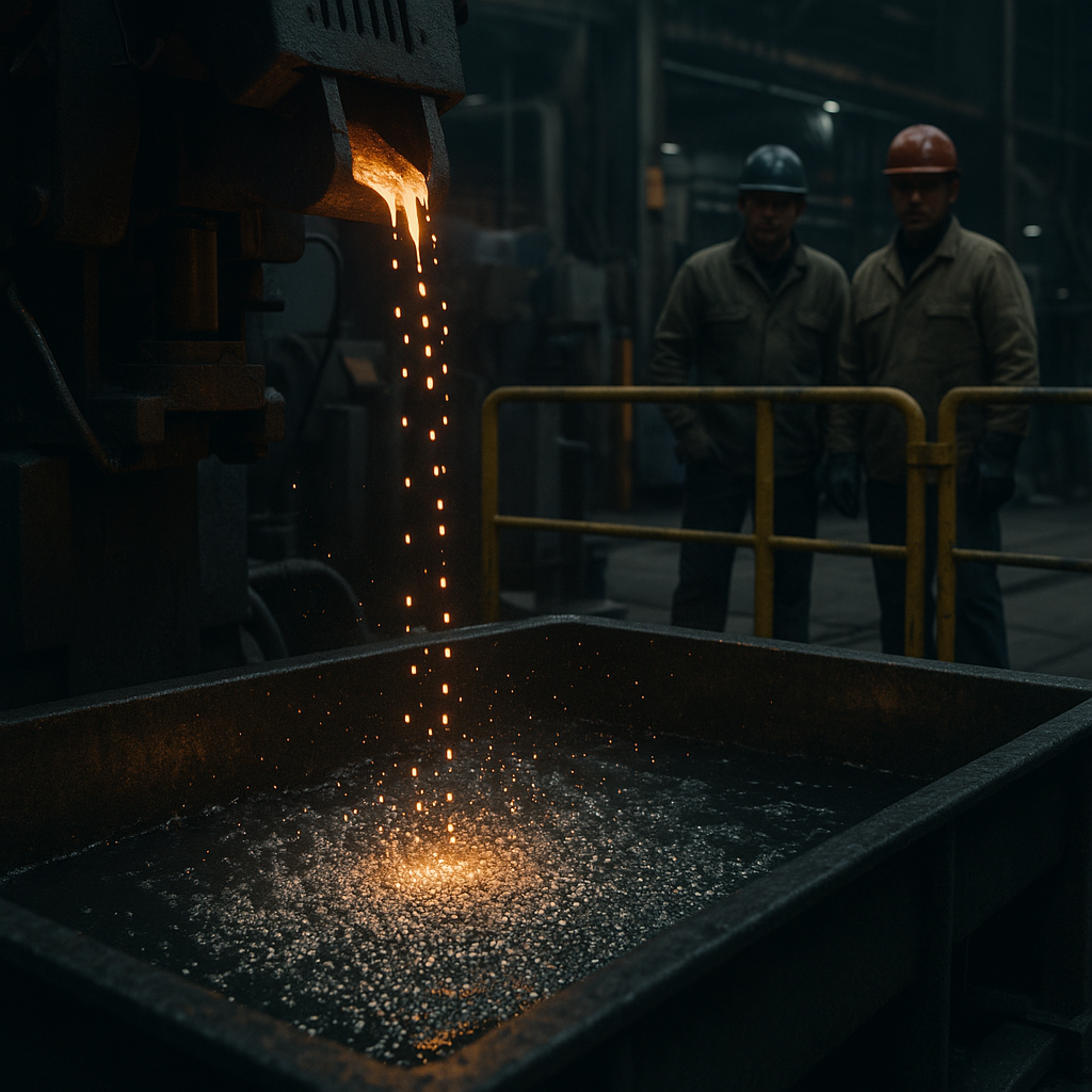 E‑waste and demolition waste are mixed at a waste recycling site in Dallas, TX