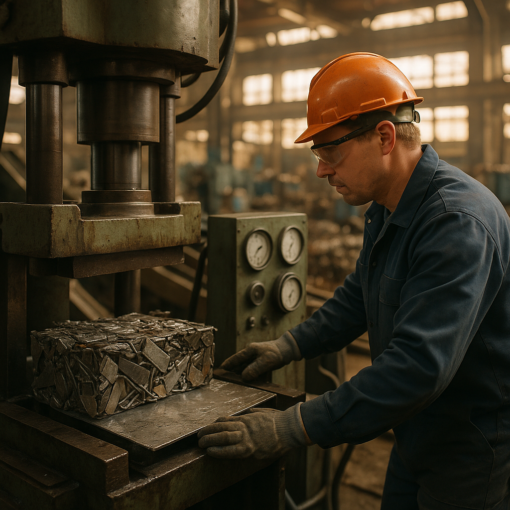 E‑waste and demolition waste are mixed at a waste recycling site in Dallas, TX