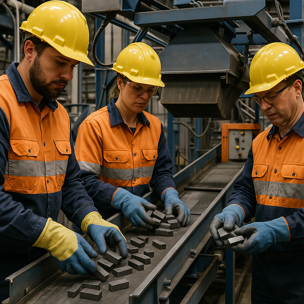 E‑waste and demolition waste are mixed at a waste recycling site in Dallas, TX