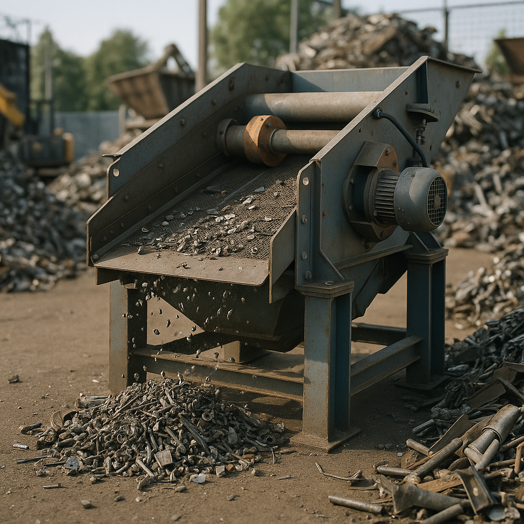 E‑waste and demolition waste are mixed at a waste recycling site in Dallas, TX