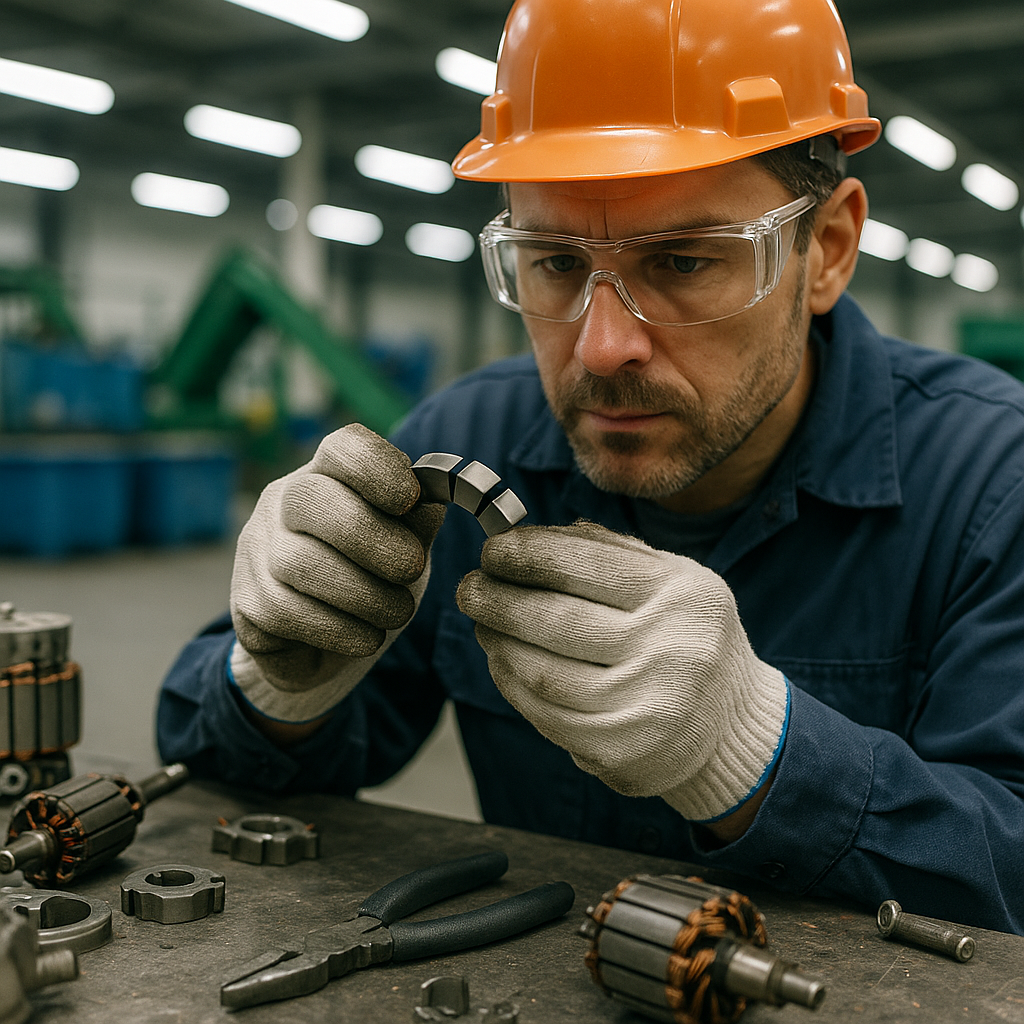 E‑waste and demolition waste are mixed at a waste recycling site in Dallas, TX