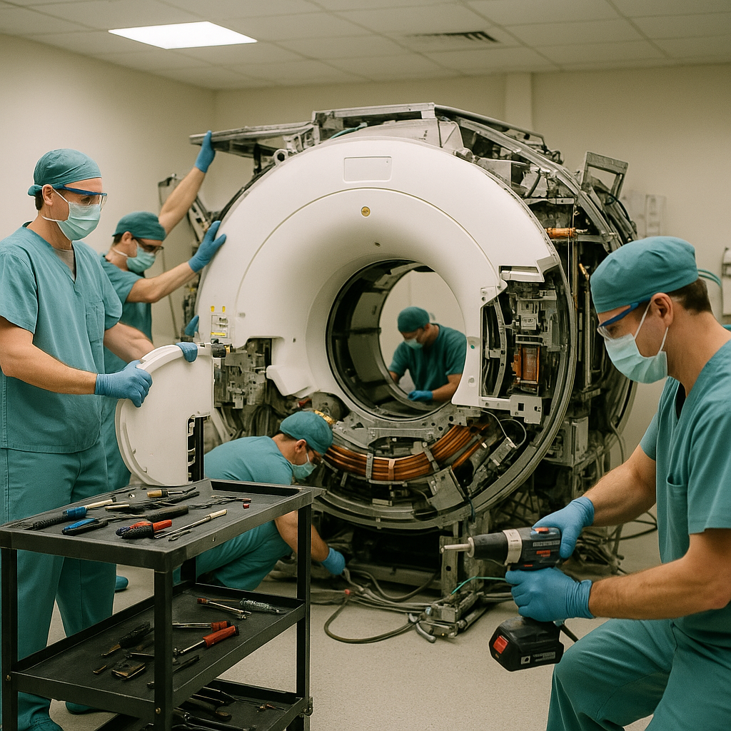E‑waste and demolition waste are mixed at a waste recycling site in Dallas, TX