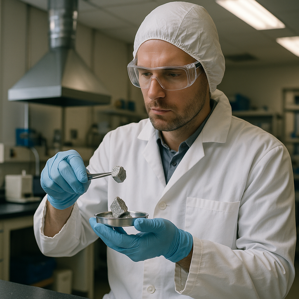 E‑waste and demolition waste are mixed at a waste recycling site in Dallas, TX