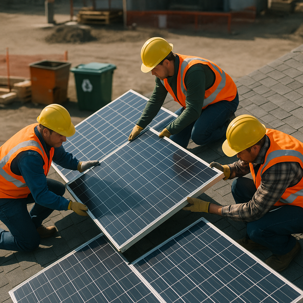 E‑waste and demolition waste are mixed at a waste recycling site in Dallas, TX