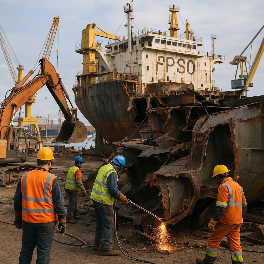E‑waste and demolition waste are mixed at a waste recycling site in Dallas, TX